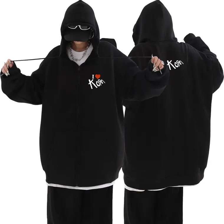 I Love Korn Graphic Zip Up Jacket Men's Oversized Streetwear Male 90s Rock Band Zipper Hoodies Men Women Vintage Gothic Hoodie
I Love Korn Graphic Zip Up Jacket Men's Oversized Streetwear Male 90s Rock Band Zipper Hoodies Men Women Vintage Gothic Hoodie