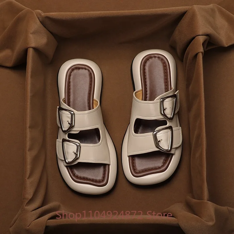 Luxury Fashion Summer Genuine Leather Flat Thick Soled Open Toe Slippers Women Casual Beach Sheepskin High Quality Shoes Female
Luxury Fashion Summer Genuine Leather Flat Thick Soled Open Toe Slippers Women Casual Beach Sheepskin High Quality Shoes Female