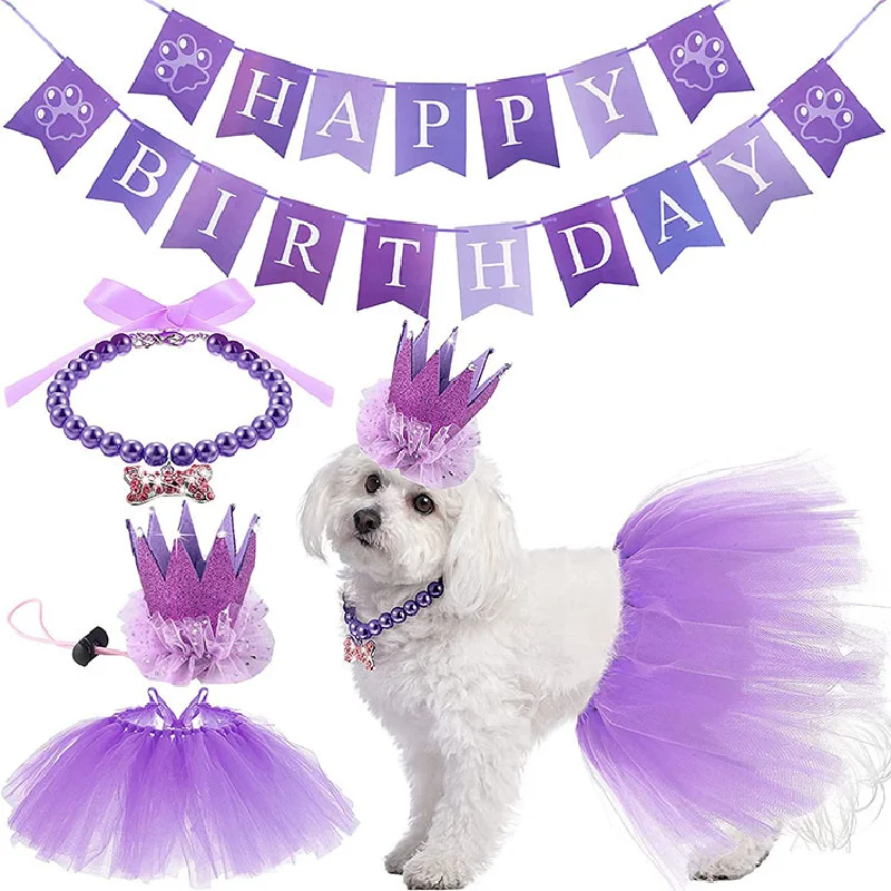 Princess Pet Party Decorations Dog Birthday Dress Crown Bowtie Number Necklace Accessories Pink Set for Female Pets Puppy Kitty
Princess Pet Party Decorations Dog Birthday Dress Crown Bowtie Number Necklace Accessories Pink Set for Female Pets Puppy Kitty