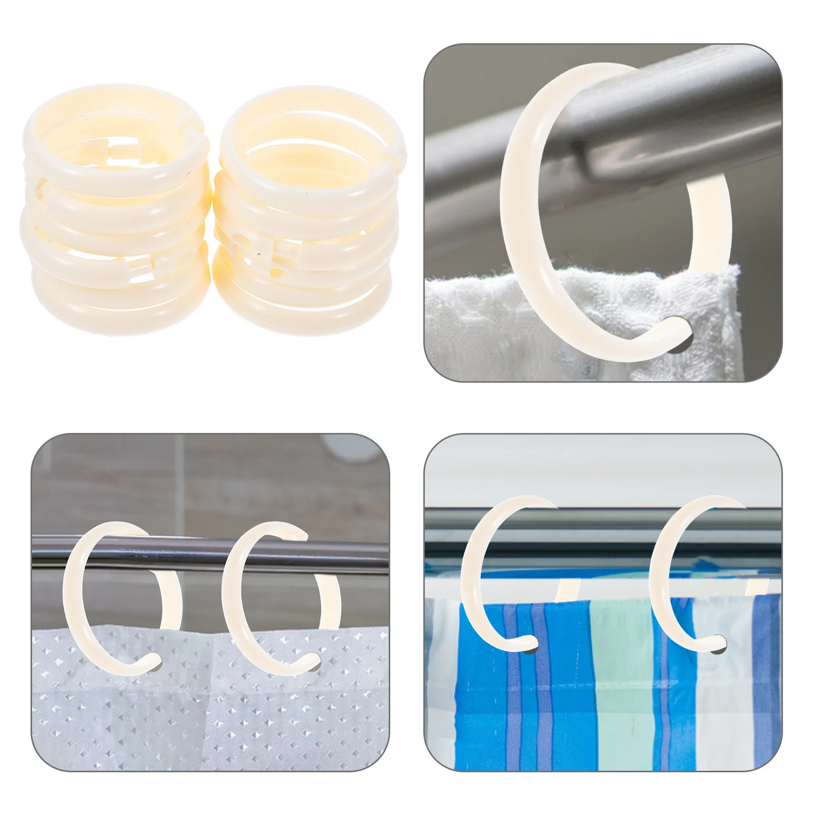 12Pcs Round Shower Ring for Bathroom Inner Diameter 50Mm Plastic Curtain Hangers Smooth Operation Decorative Shower Curtain
12Pcs Round Shower Ring for Bathroom Inner Diameter 50Mm Plastic Curtain Hangers Smooth Operation Decorative Shower Curtain