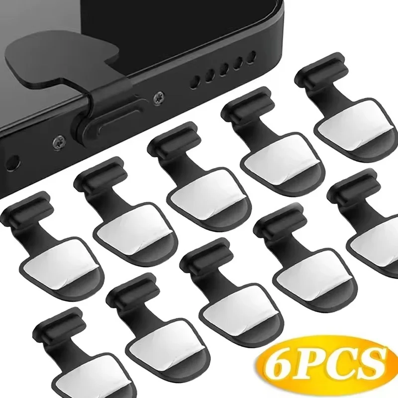 2/6 Pcs Silicone Dustplugs Cover USB Anti-Lost Cap Type-C Port Protector Charging Port Anti-Dust Waterproof Plug For Cell Phone
2/6 Pcs Silicone Dustplugs Cover USB Anti-Lost Cap Type-C Port Protector Charging Port Anti-Dust Waterproof Plug For Cell Phone
