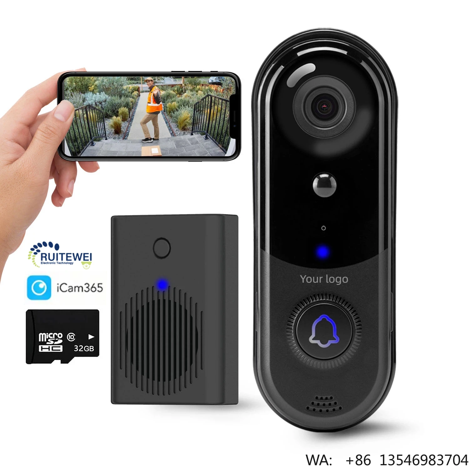 Icam365 1080P HD Wireless IP65 Security Camera 5000mAh Smart Doorbell Dingdong Remote View 2 Way Talk Supports Built-in Siren
Icam365 1080P HD Wireless IP65 Security Camera 5000mAh Smart Doorbell Dingdong Remote View 2 Way Talk Supports Built-in Siren