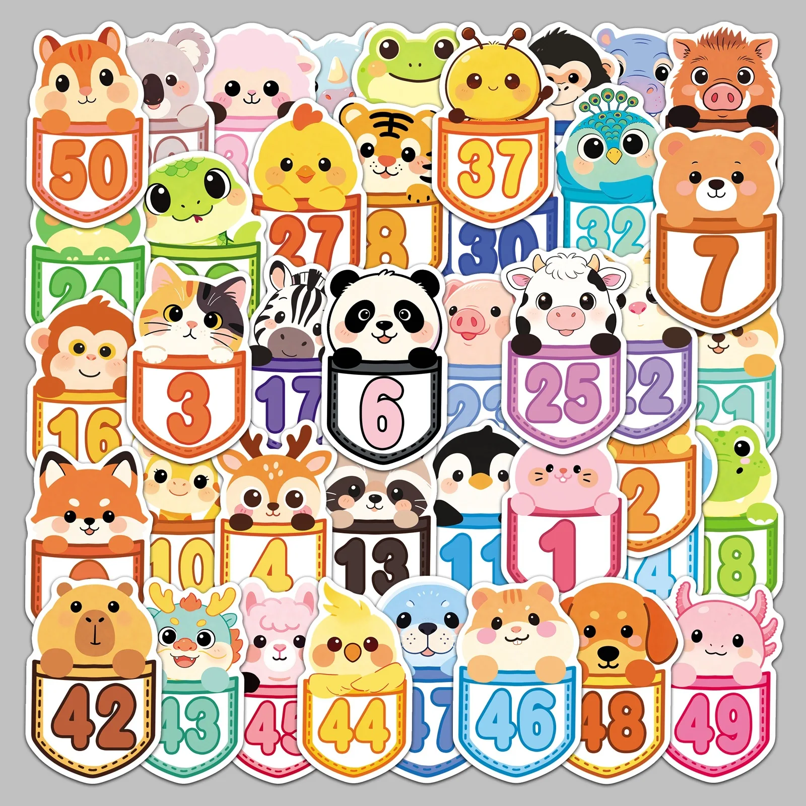 50Pcs Cute Animal Number Stickers Scrapbook Decor Laptop Water Bottle Planner Kawaii Numbers iPad Waterproof Stickers Kids Toy
50Pcs Cute Animal Number Stickers Scrapbook Decor Laptop Water Bottle Planner Kawaii Numbers iPad Waterproof Stickers Kids Toy