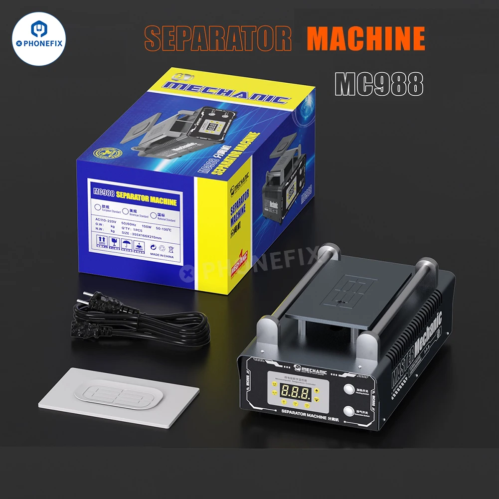 MECHANIC MC988 Simple Separator Machine Fast Heats Up For Below 10.5 Inches LCD Screen Fast Separation Opening Removal Tool
MECHANIC MC988 Simple Separator Machine Fast Heats Up For Below 10.5 Inches LCD Screen Fast Separation Opening Removal Tool