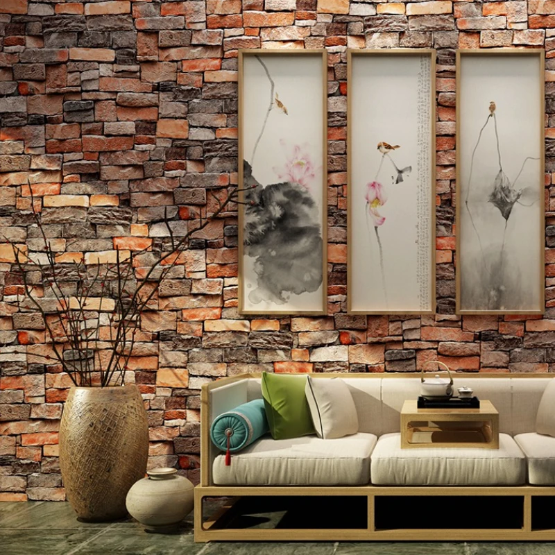 Retro 3D Brick Pattern Wallpaper for Cafe Bar Restaurant Wall Background
Retro 3D Brick Pattern Wallpaper for Cafe Bar Restaurant Wall Background