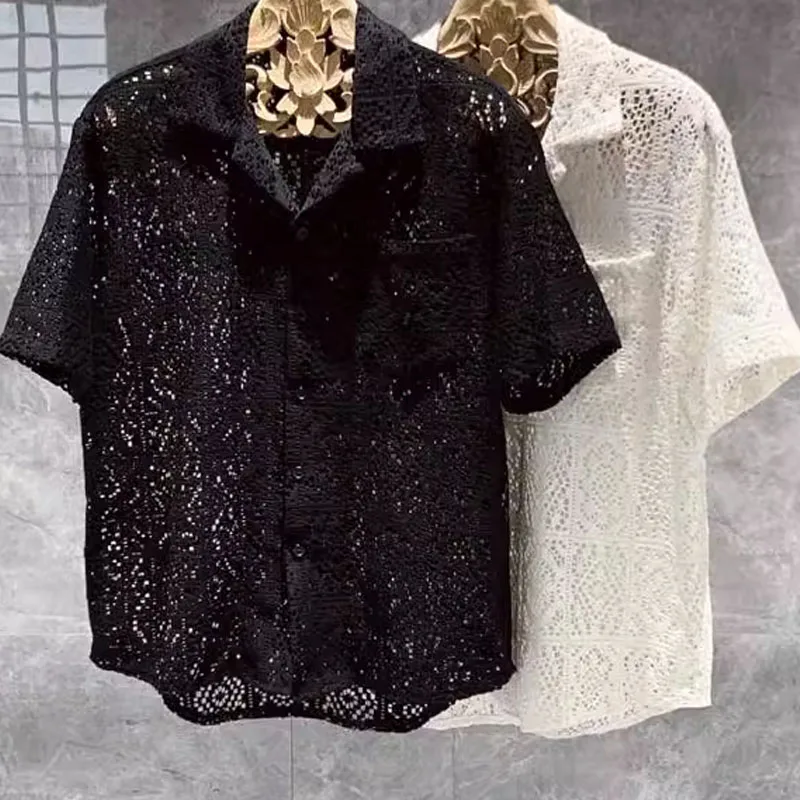 Summer Large Size 300 Pou Cuban Collar ort Sve Men's Loose Hollow out Hong Kong Sle irt Faionable Sun Protectio...
Summer Large Size 300 Pou Cuban Collar ort Sve Men's Loose Hollow out Hong Kong Sle irt Faionable Sun Protectio...