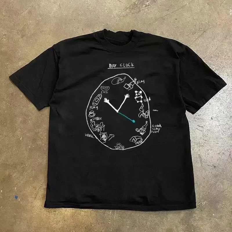 Autumn and Winter Innerwear Made of Pure Cotton with A Trendy Minimalist Clock Print, Unisex Loose-fitting T-shirt
Autumn and Winter Innerwear Made of Pure Cotton with A Trendy Minimalist Clock Print, Unisex Loose-fitting T-shirt