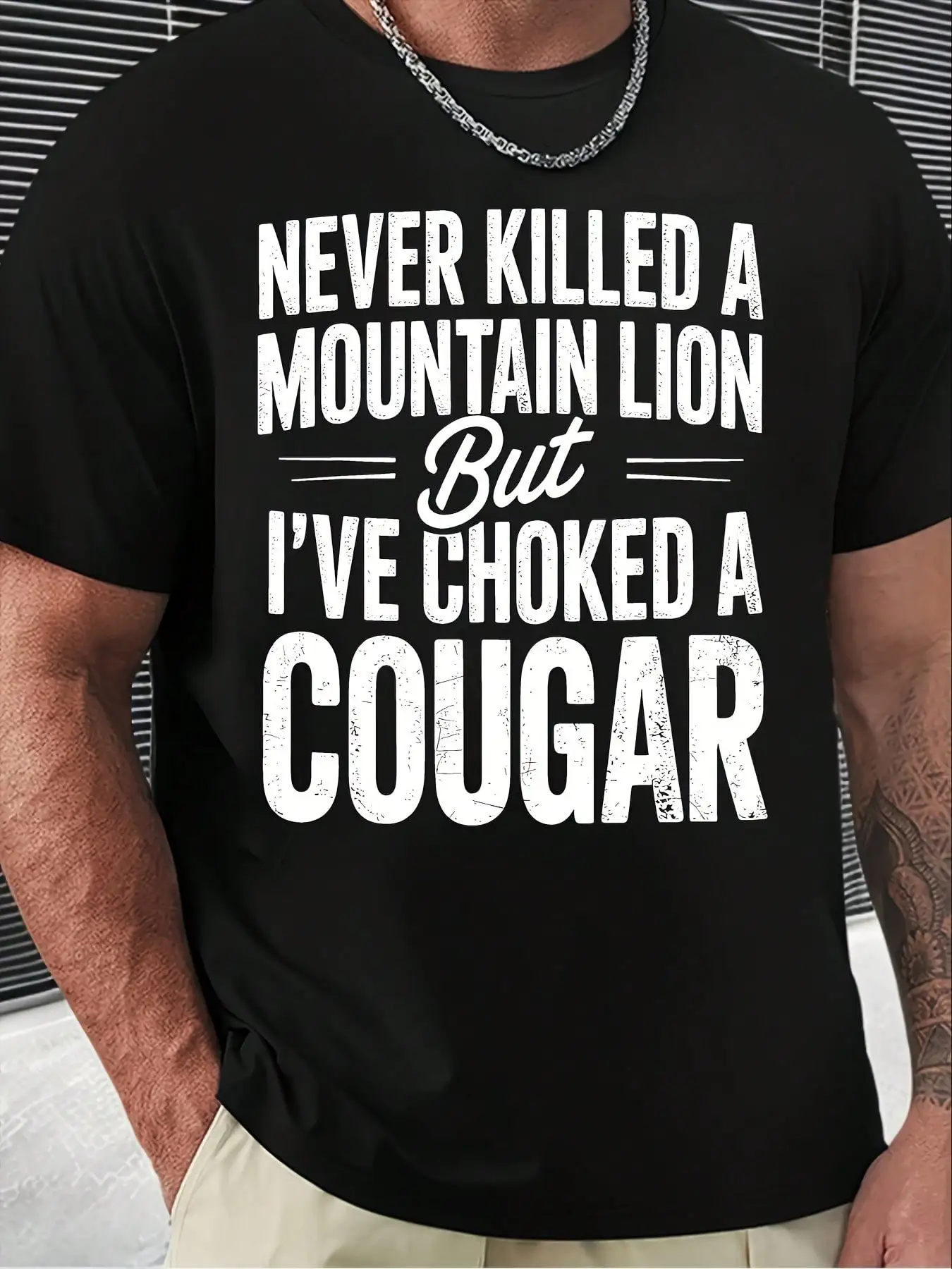 Футболка Never Killed A Mountain Lion, But I've Choked A Cougar, мужская футболка Comfort Fit, ультрамягкая дышащая повседневная летняя футболка
Футболка Never Killed A Mountain Lion, But I've Choked A Cougar, мужская футболка Comfort Fit, ультрамягкая дышащая повседневная летняя футболка