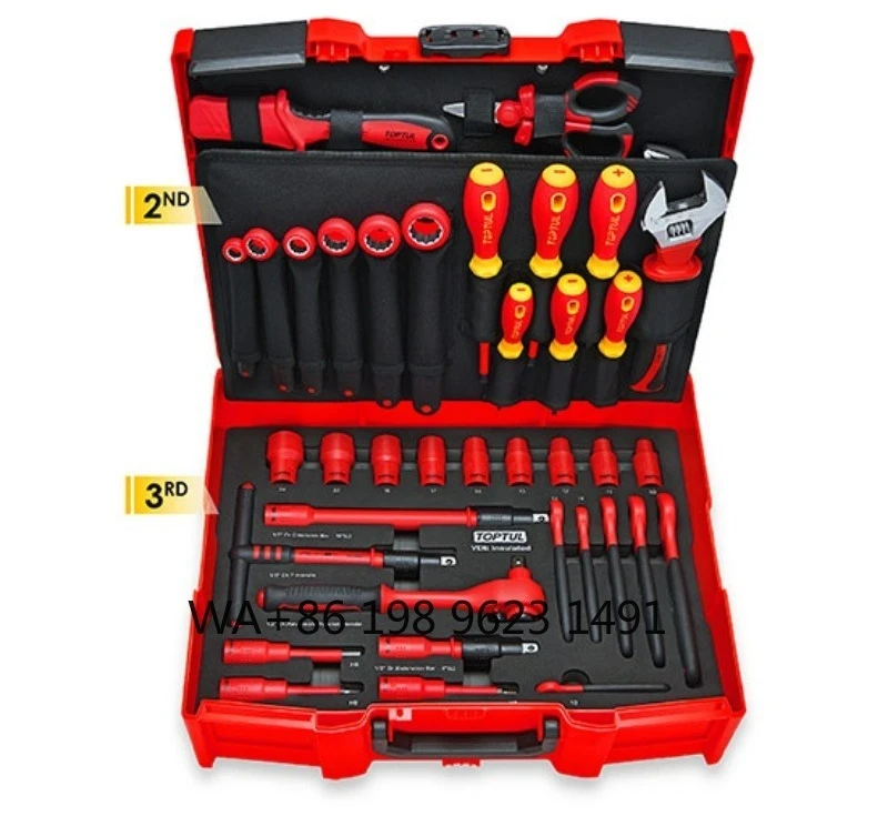 Professional 42PCS VDE Insulated Tool Kit, Heavy Duty Mechanics Tools for Industrial Electrical Maintenance Work
Professional 42PCS VDE Insulated Tool Kit, Heavy Duty Mechanics Tools for Industrial Electrical Maintenance Work