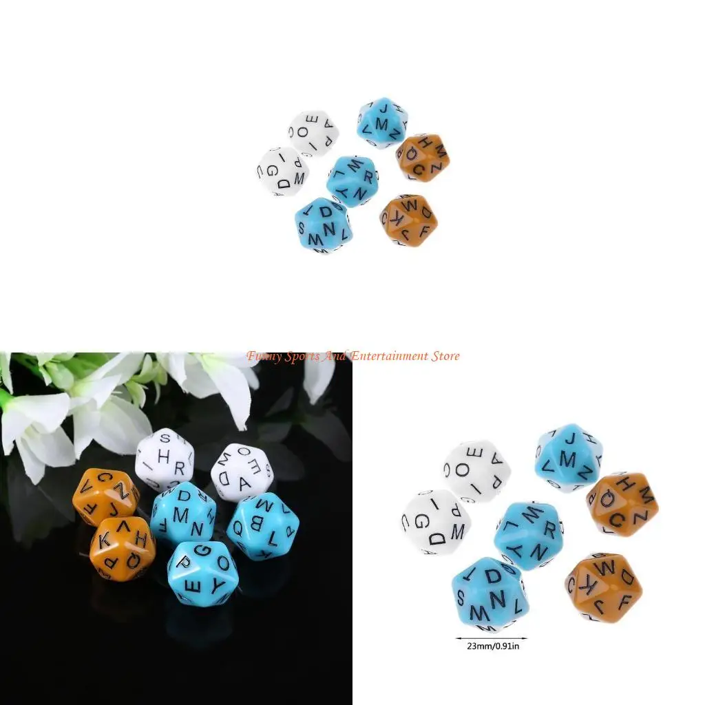 C4DE 7pcs/set 20-Sided D20 English Letters Dials Board Game Accessories For
C4DE 7pcs/set 20-Sided D20 English Letters Dials Board Game Accessories For