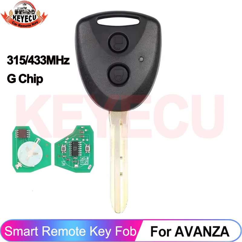 KEYECU для Toyota AVANZA 2016 2017 2018 2 кнопки 315 МГц 433 МГц G чип автоматический дистанционный брелок CWTWB1G0084 для Daihatsu Xenia Alza
KEYECU для Toyota AVANZA 2016 2017 2018 2 кнопки 315 МГц 433 МГц G чип автоматический дистанционный брелок CWTWB1G0084 для Daihatsu Xenia Alza
