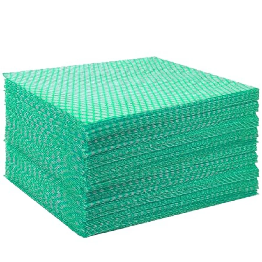 Disposable Dish Cloths Heavy Duty Disposable Cleaning Cloths for Kitchen Multi-Purpose Green Dish Rags 50 Count/Pack
Disposable Dish Cloths Heavy Duty Disposable Cleaning Cloths for Kitchen Multi-Purpose Green Dish Rags 50 Count/Pack