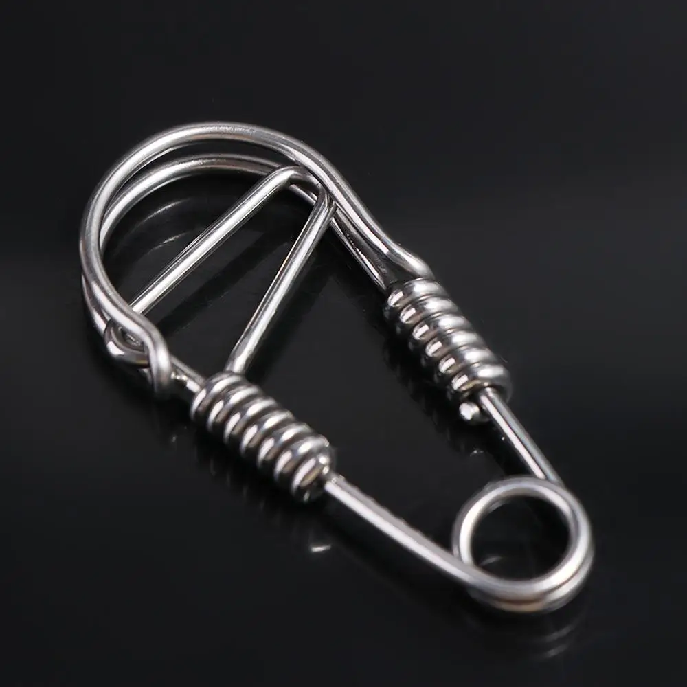 Stainless Steel Clasp Dual Lock Keychain Hook Snap Clip Stainless Steel Wire Snap Clip Creative Unique Carabiner Key Ring
Stainless Steel Clasp Dual Lock Keychain Hook Snap Clip Stainless Steel Wire Snap Clip Creative Unique Carabiner Key Ring