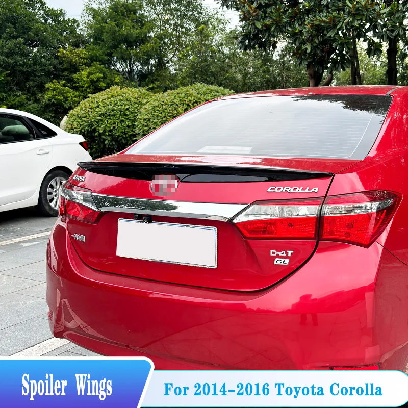 For 2014--2016 Year Toyota Corolla Rear Trunk Lip Spoiler Tail Wings ABS Plastic Black Car Exterior Tuning Body Kit Accessories
For 2014--2016 Year Toyota Corolla Rear Trunk Lip Spoiler Tail Wings ABS Plastic Black Car Exterior Tuning Body Kit Accessories