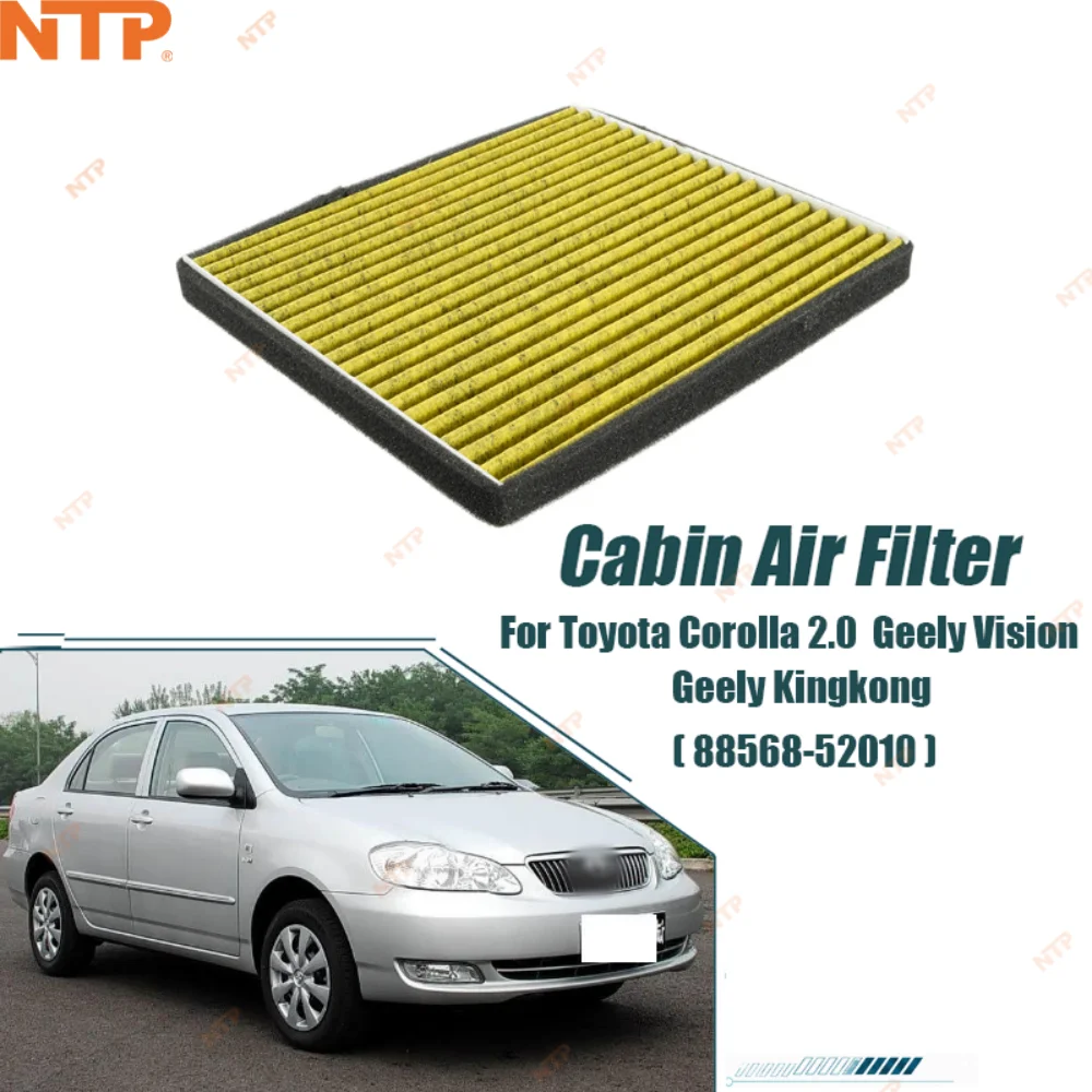 Cabin Air Filter Intake Filter Replacement With Activated Carbon For Toyota Corolla 2.0 Geely Vision Geely Kingkong 88568-52010
Cabin Air Filter Intake Filter Replacement With Activated Carbon For Toyota Corolla 2.0 Geely Vision Geely Kingkong 88568-52010
