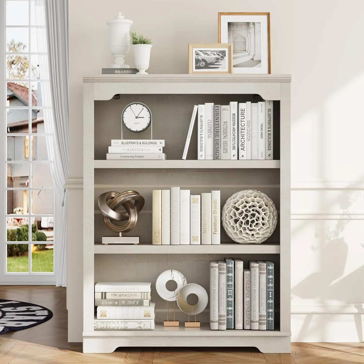 3 Tier Bookshelf and Bookcase, 31.5" Wide Wooden Book Shelf, Freestanding Open Display Storage Bookshelves for Study Room
3 Tier Bookshelf and Bookcase, 31.5" Wide Wooden Book Shelf, Freestanding Open Display Storage Bookshelves for Study Room