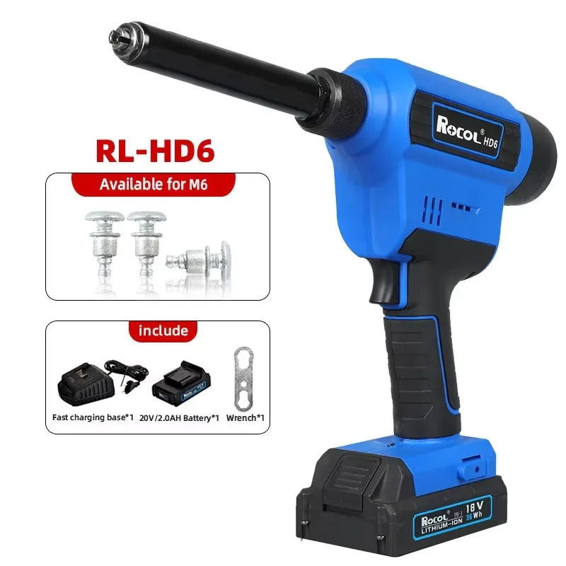 【specialized】Hot Sale Battery-Powered Electric Rivet RL-HD6-M6 Rivet Compatible Brushless Motor Heavy- Metal Fastening I
【specialized】Hot Sale Battery-Powered Electric Rivet RL-HD6-M6 Rivet Compatible Brushless Motor Heavy- Metal Fastening I