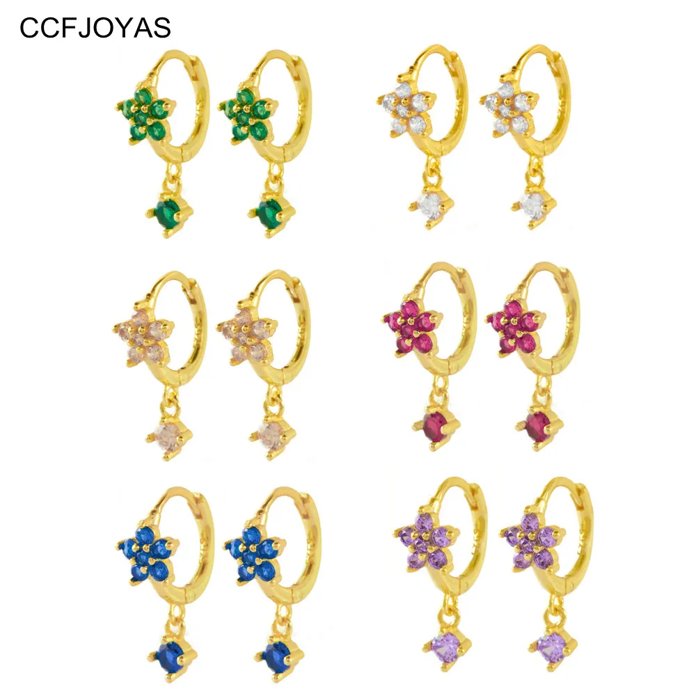 CCFJOYAS 8mm 925 Sterling Silver Colorful Zircon Flower Shaped Small Hoop Earrings for Women Simple Cute Plum Flower Earrings
CCFJOYAS 8mm 925 Sterling Silver Colorful Zircon Flower Shaped Small Hoop Earrings for Women Simple Cute Plum Flower Earrings