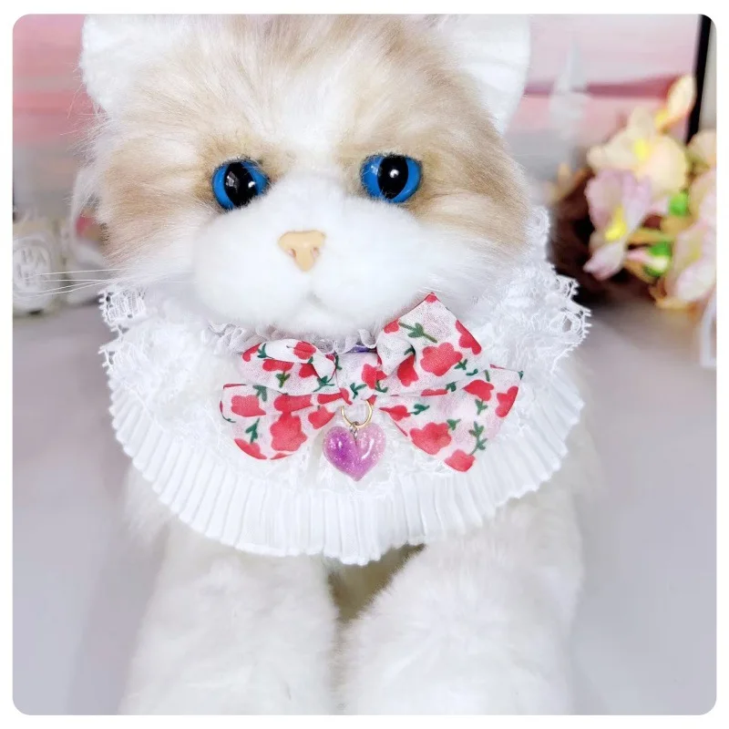 Floral Cat Collar with Bowknot Lace Pet Bib Adjustable Puppy Necklace Heart Pendant Saliva Towel
Floral Cat Collar with Bowknot Lace Pet Bib Adjustable Puppy Necklace Heart Pendant Saliva Towel
