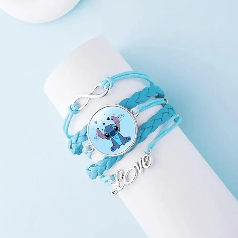 Stitch Bracelet Anime Cartoon Characters Cute Gemstone Glass Multi Layer Blue Leather Commuting Fun Hand Rope Children's Prizes
Stitch Bracelet Anime Cartoon Characters Cute Gemstone Glass Multi Layer Blue Leather Commuting Fun Hand Rope Children's Prizes