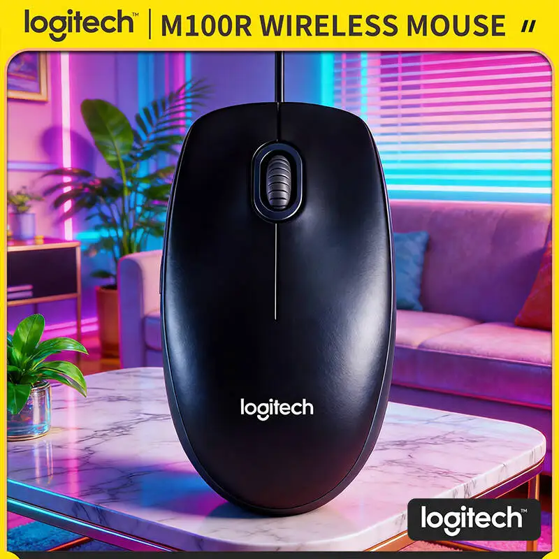 Logitech M100R Ergonomic Wired USB Mouse 1000DPI Ambidextrous Design 1.8m Cable Office Home School Windows Mac Linux
Logitech M100R Ergonomic Wired USB Mouse 1000DPI Ambidextrous Design 1.8m Cable Office Home School Windows Mac Linux