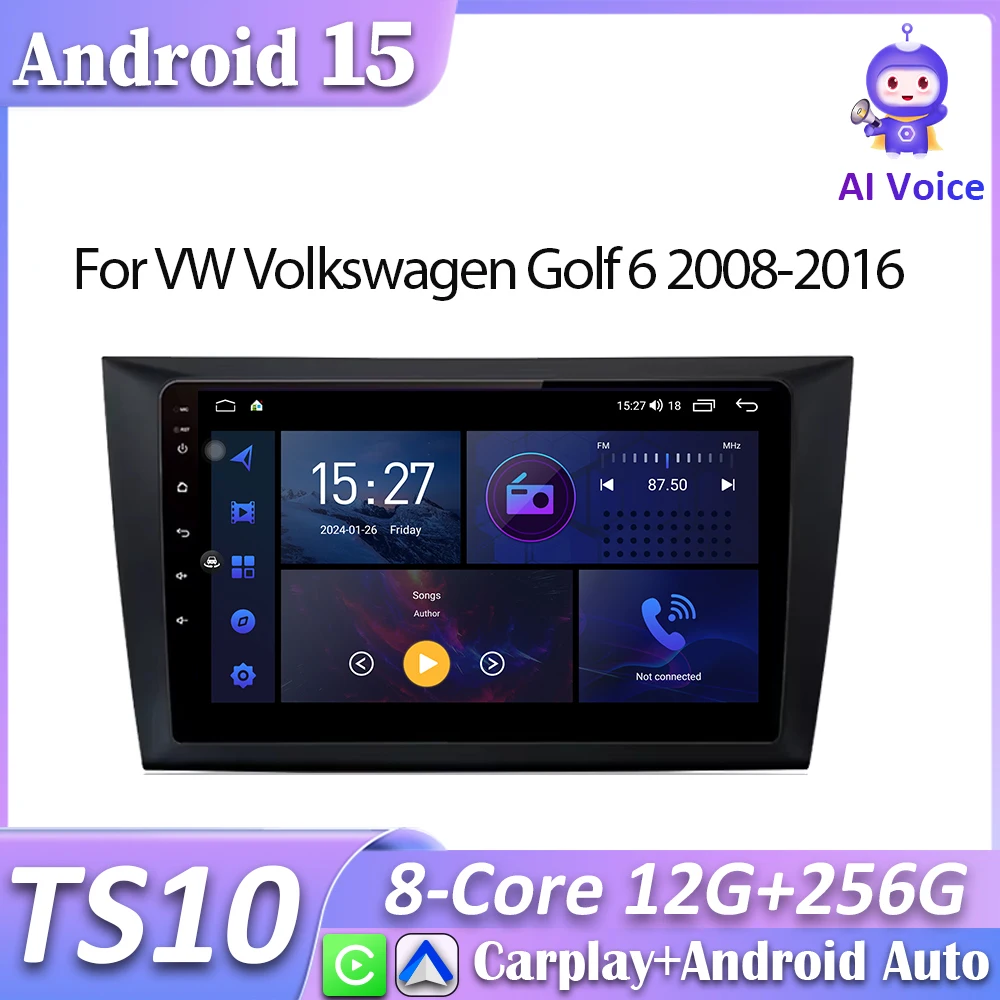 For VW Volkswagen Golf 6 2008-2016 Car Radio Carplay Multimedia Player GPS Navigation Android Auto Autoradio WiFi Unit No 2din
For VW Volkswagen Golf 6 2008-2016 Car Radio Carplay Multimedia Player GPS Navigation Android Auto Autoradio WiFi Unit No 2din