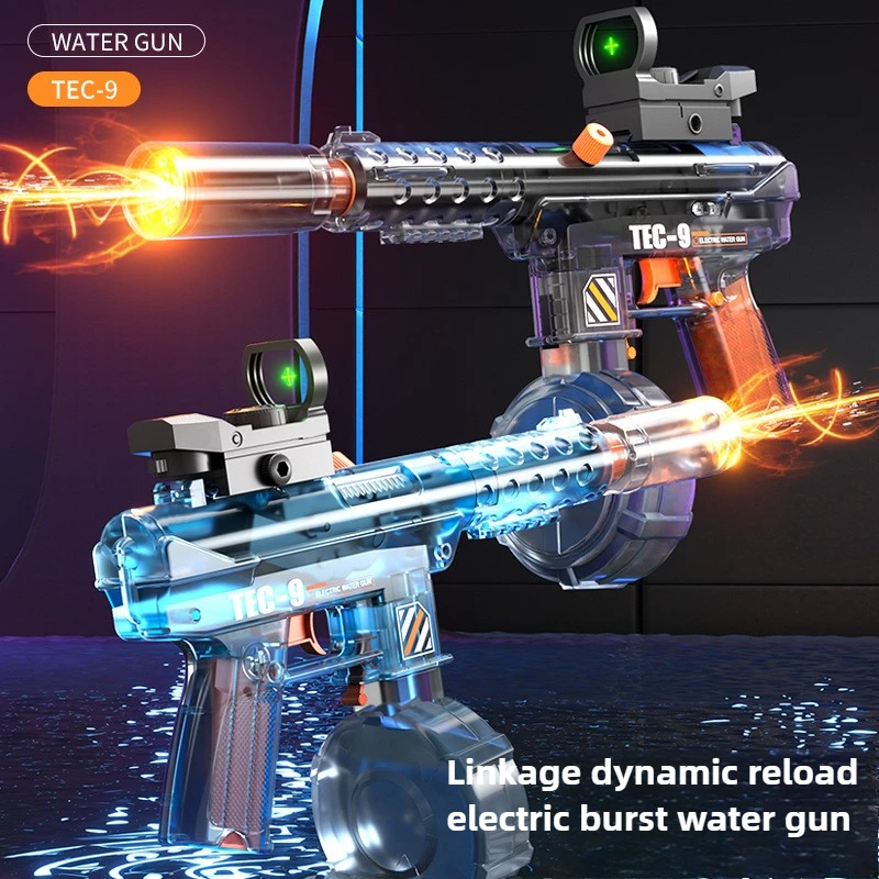 Children Electric Water Gun with Simulated Flame Automatic Continuous Squirt Guns Summer Outdoor Beach Shooting Toys for Kids
Children Electric Water Gun with Simulated Flame Automatic Continuous Squirt Guns Summer Outdoor Beach Shooting Toys for Kids