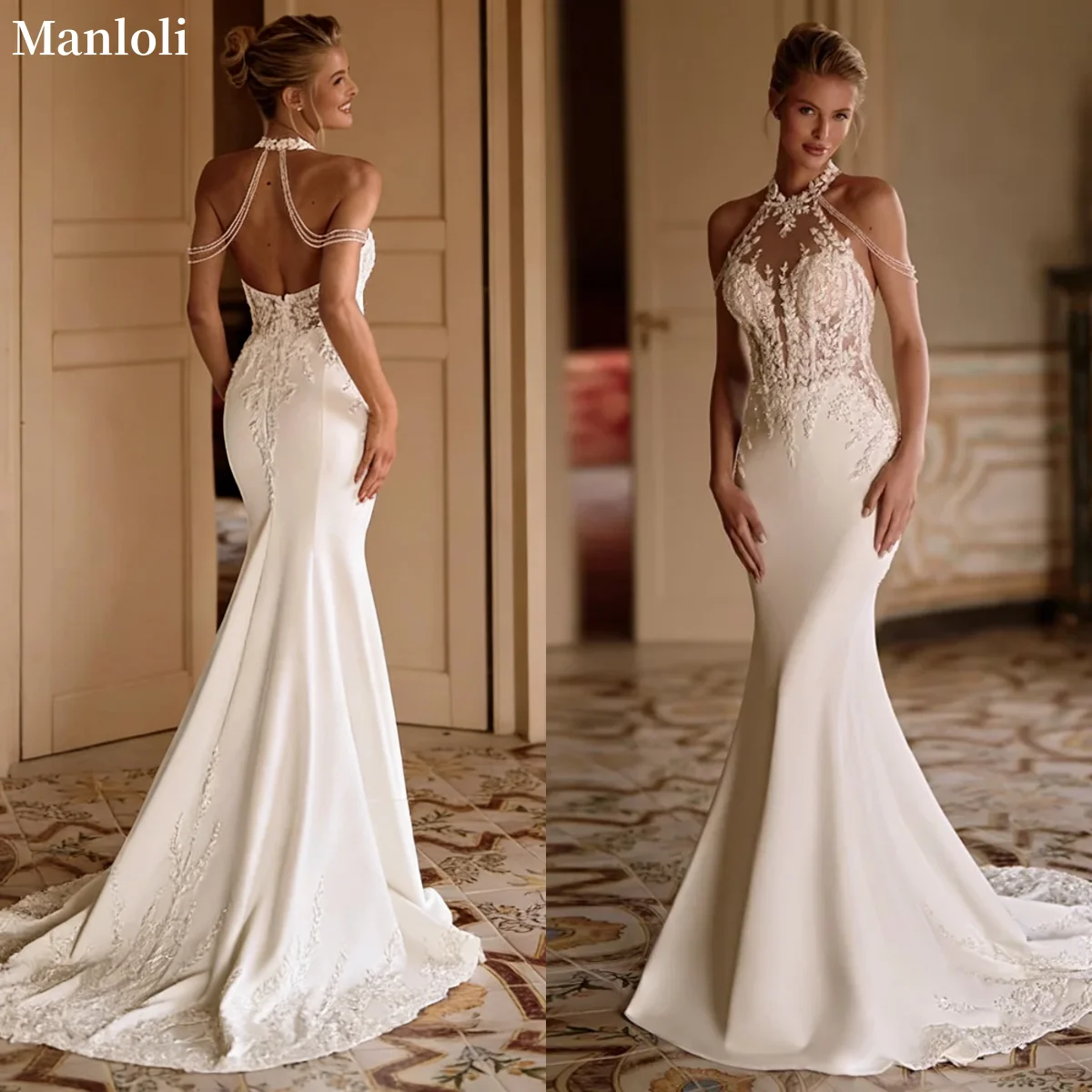 Elegant Off Shoulder Mermaid Wedding Dress Women's Strap Sleeveless Decal Bridal Dress Sweep Train Tank Top Customized
Elegant Off Shoulder Mermaid Wedding Dress Women's Strap Sleeveless Decal Bridal Dress Sweep Train Tank Top Customized