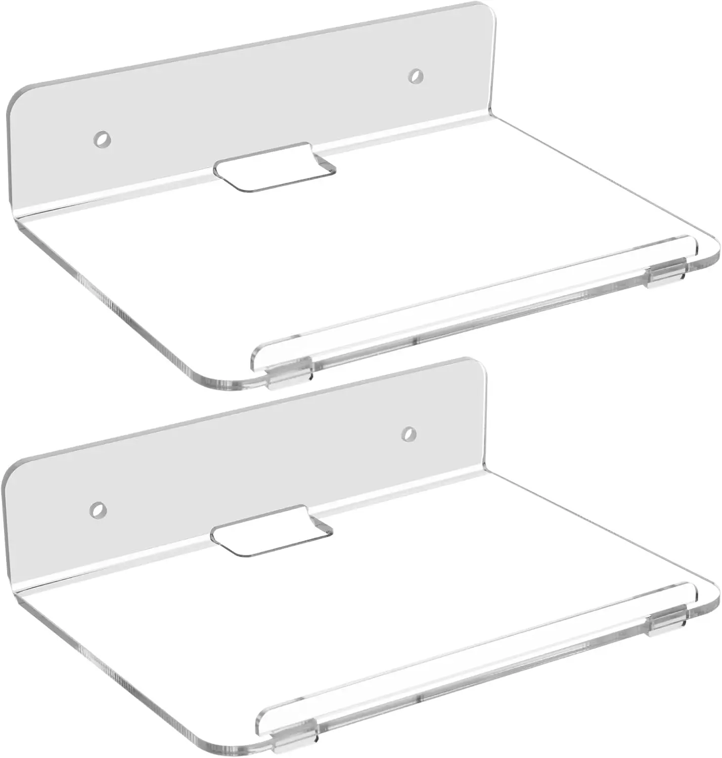2-Pack Acrylic Floating Wall Shelves, 7.8 x 5.8 Inch Transparent Clear, Adhesive Hanging Display Shelf for Plants, Speakers, Cam
2-Pack Acrylic Floating Wall Shelves, 7.8 x 5.8 Inch Transparent Clear, Adhesive Hanging Display Shelf for Plants, Speakers, Cam