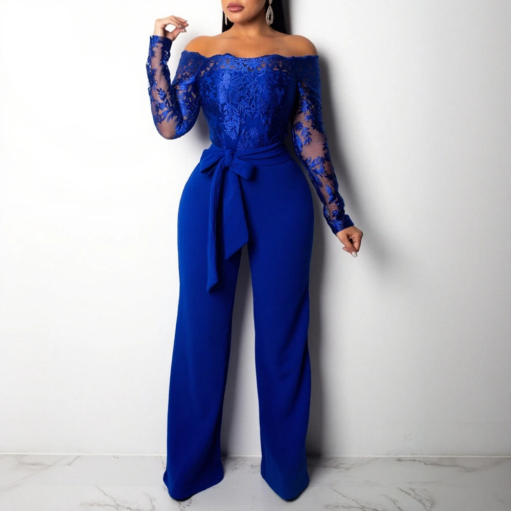 Women's Autumn Jumpsuits Mature Vibe Plain Bowknot Long Sleeve Off-Shoulder Full-Length Wide Leg Casual Jumpsuit
Women's Autumn Jumpsuits Mature Vibe Plain Bowknot Long Sleeve Off-Shoulder Full-Length Wide Leg Casual Jumpsuit