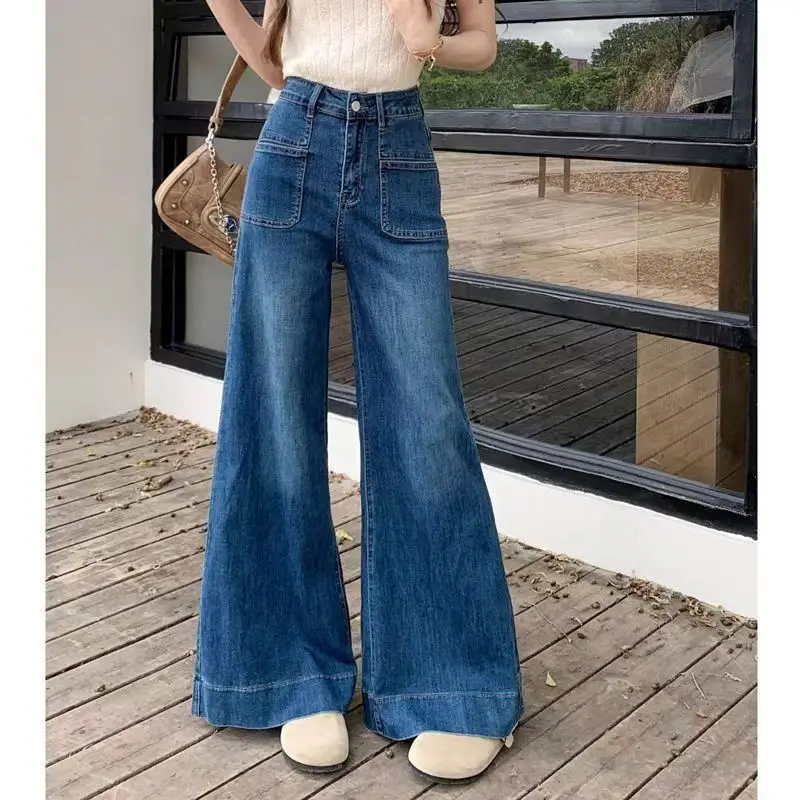 Autumn Spring Wide Leg Jeans Women Denim Pants Vintage Denim Trousers Fashion Female Bllue Straight Jeans Casual Wide Leg Pants
Autumn Spring Wide Leg Jeans Women Denim Pants Vintage Denim Trousers Fashion Female Bllue Straight Jeans Casual Wide Leg Pants