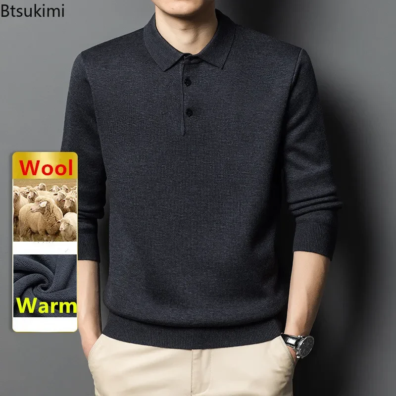 New 2025 Men's Thick Warm Sweater Autumn Winter Polo Neck Fleece Wool Pullovers Business Office Bottoming Shirt Sweaters for Men
New 2025 Men's Thick Warm Sweater Autumn Winter Polo Neck Fleece Wool Pullovers Business Office Bottoming Shirt Sweaters for Men