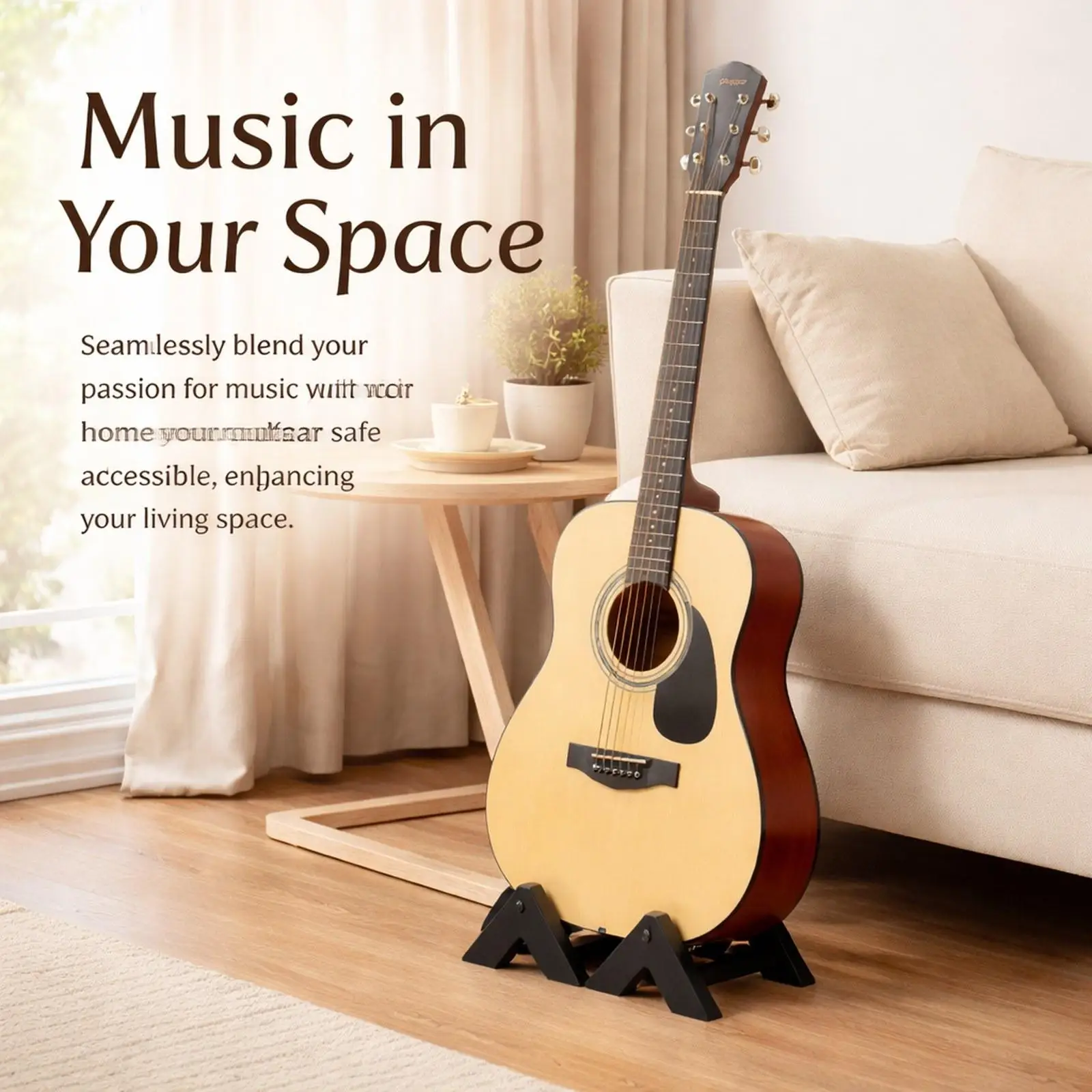 Portable Stable Support Guitar Stand Floor Mount Non Slip Holder for Acoustic Classical Guitars Space Saving Storage
Portable Stable Support Guitar Stand Floor Mount Non Slip Holder for Acoustic Classical Guitars Space Saving Storage