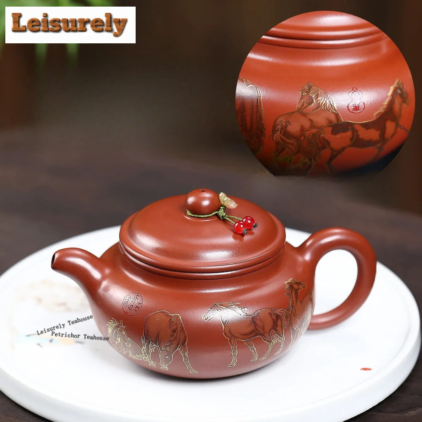 320ml Elegant Yixing Purple Clay Teapots Master Handmade Eight Horses Pot Raw Ore Zhu Mud Kettle Chinese Zisha Tea Set Tea Gifts
320ml Elegant Yixing Purple Clay Teapots Master Handmade Eight Horses Pot Raw Ore Zhu Mud Kettle Chinese Zisha Tea Set Tea Gifts