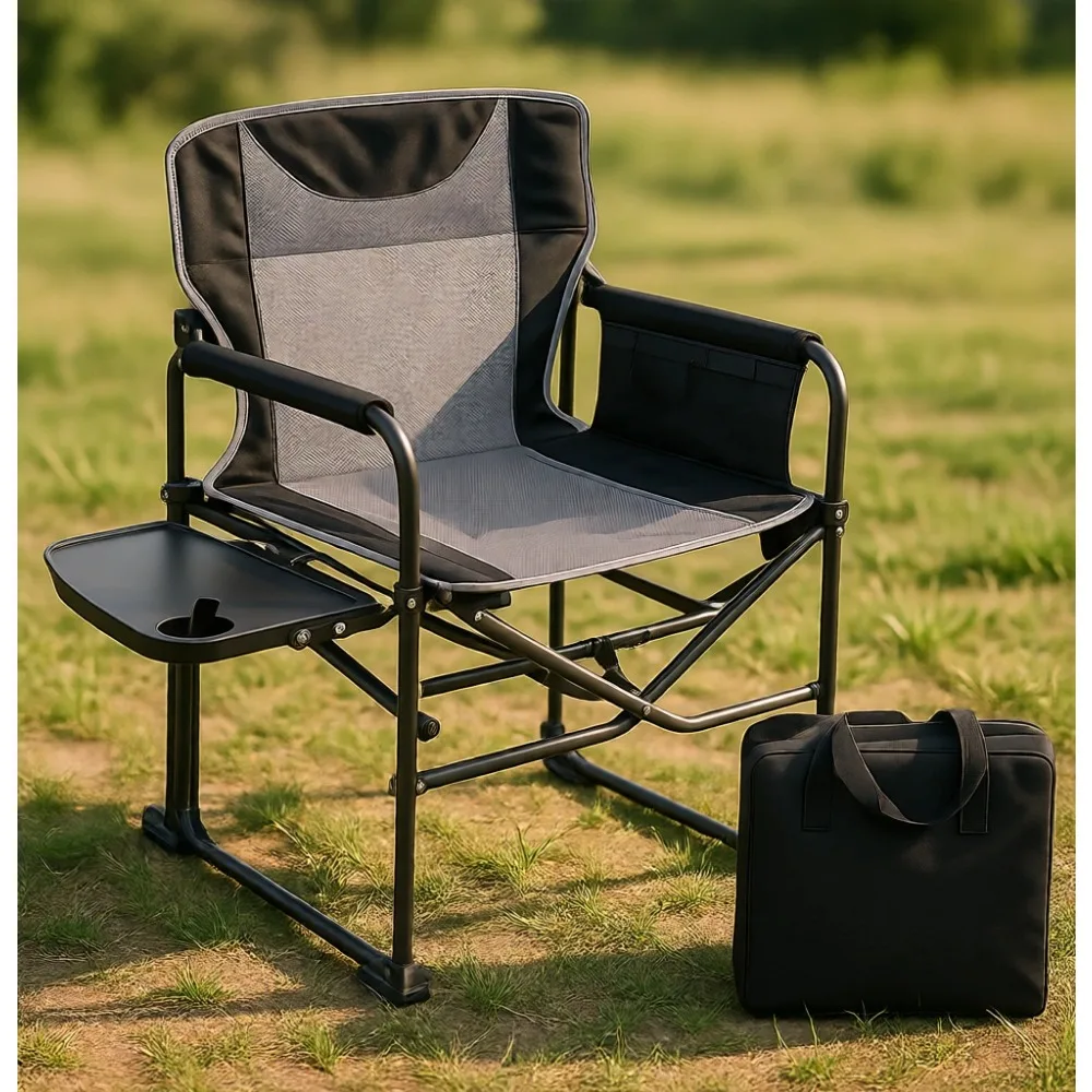 Oversized folding camp chair with side table and pocket for beach fishing picnic concert tailgating
Oversized folding camp chair with side table and pocket for beach fishing picnic concert tailgating