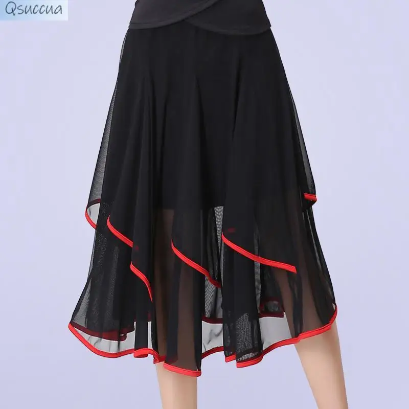 New Style Latin Dance Long Skirt Skirt Square Dance Costume Big Swing Skirt Modern National Standard Performance
New Style Latin Dance Long Skirt Skirt Square Dance Costume Big Swing Skirt Modern National Standard Performance