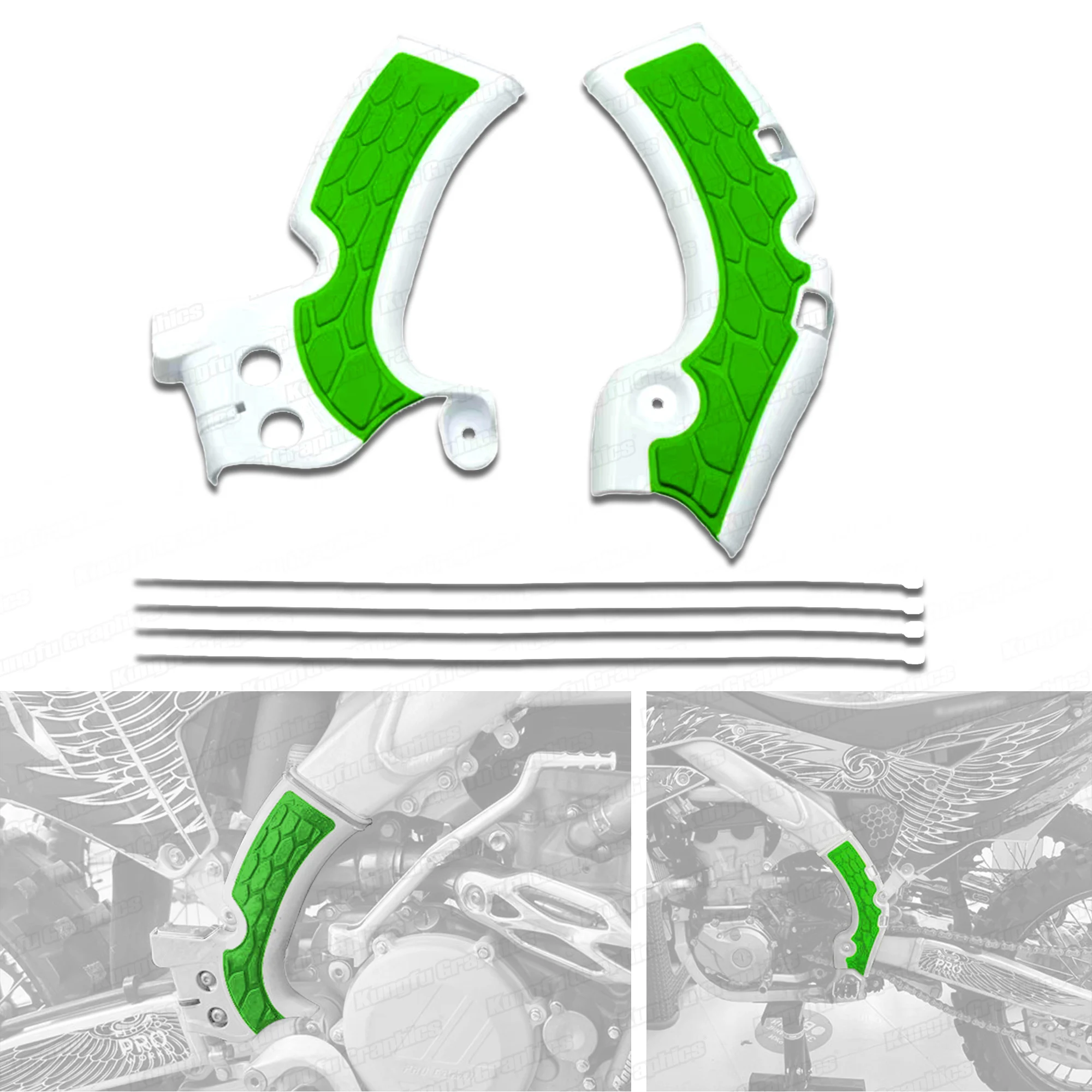 Dirt Bike Frame Guard Protection Cover Decor for KX450F 2009-2018 Motocross Enduro Green White
Dirt Bike Frame Guard Protection Cover Decor for KX450F 2009-2018 Motocross Enduro Green White
