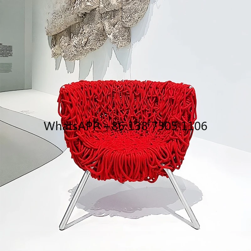 Niche instant noodle sofa chair light luxury art weaving leisure armchair villa model room single chair
Niche instant noodle sofa chair light luxury art weaving leisure armchair villa model room single chair