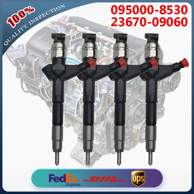 4pcs 095000-8530 095000-8740 23670-09061 23670-09360 23670-39095 Fuel Injector for Toyota Hilux 2KD-FTV D-4D Engine
4pcs 095000-8530 095000-8740 23670-09061 23670-09360 23670-39095 Fuel Injector for Toyota Hilux 2KD-FTV D-4D Engine