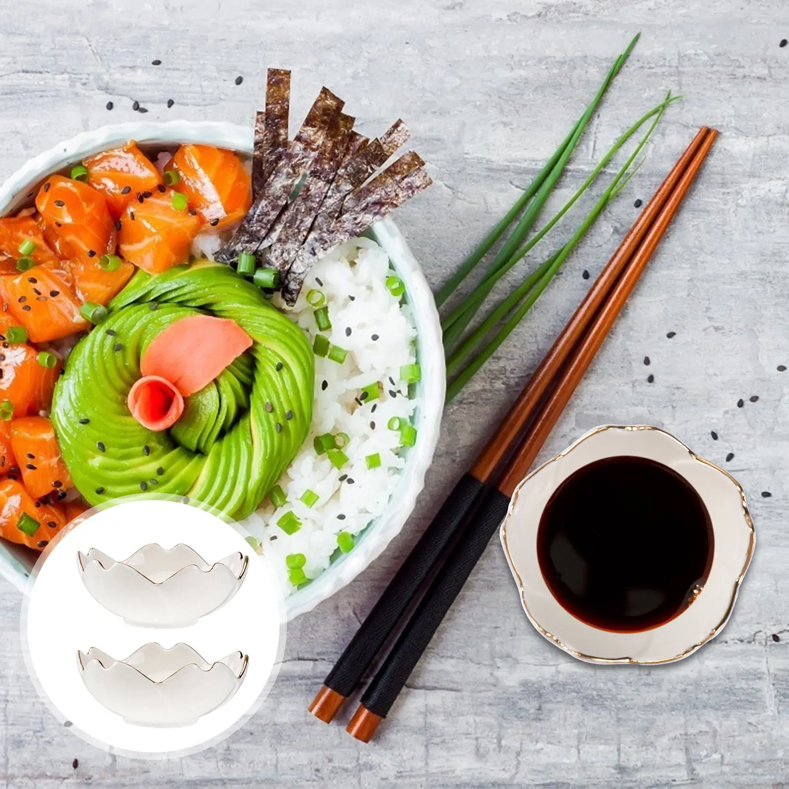 Набор из 2 керамических чаш для соусов с цветочным узором, легкие, небьющиеся, без запаха, для кухни, вечеринок, кемпинга, активного отдыха
Набор из 2 керамических чаш для соусов с цветочным узором, легкие, небьющиеся, без запаха, для кухни, вечеринок, кемпинга, активного отдыха