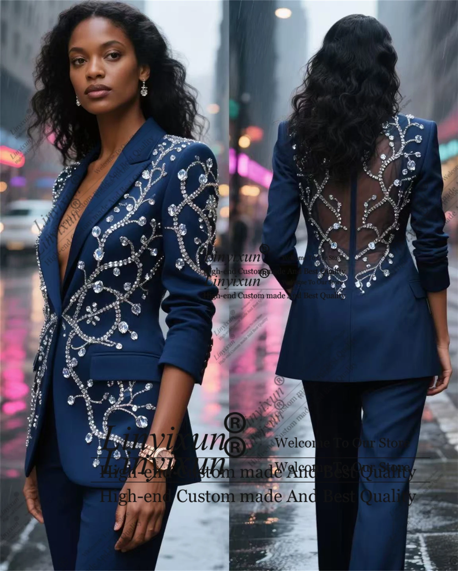 Luxury 2025 Beaded Stones Of Bride Dresses Customized Single Breasted Women Pants Suits Banquet Party Tuxedo костюм жен
Luxury 2025 Beaded Stones Of Bride Dresses Customized Single Breasted Women Pants Suits Banquet Party Tuxedo костюм жен