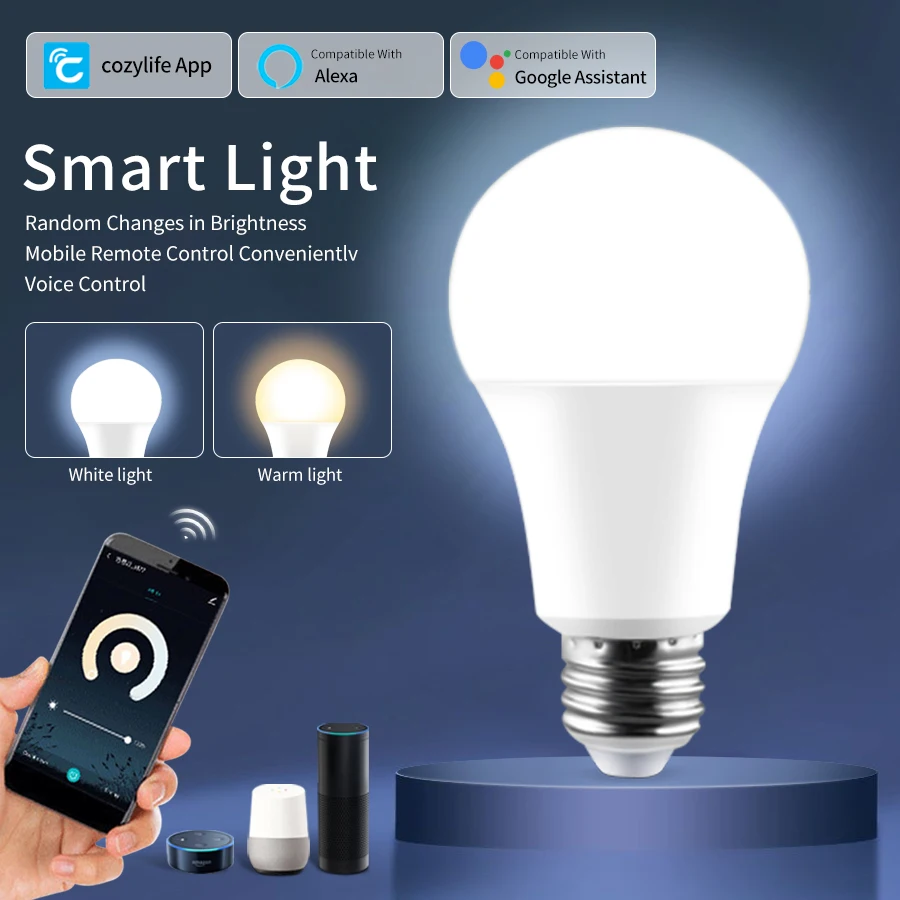 220V 110V WiFi Smart LED Bulb Cozylife App 12W 15W 20W E27 LED Smart Lamp White/Warm Dimmable Works with Alexa Google Assistant
220V 110V WiFi Smart LED Bulb Cozylife App 12W 15W 20W E27 LED Smart Lamp White/Warm Dimmable Works with Alexa Google Assistant