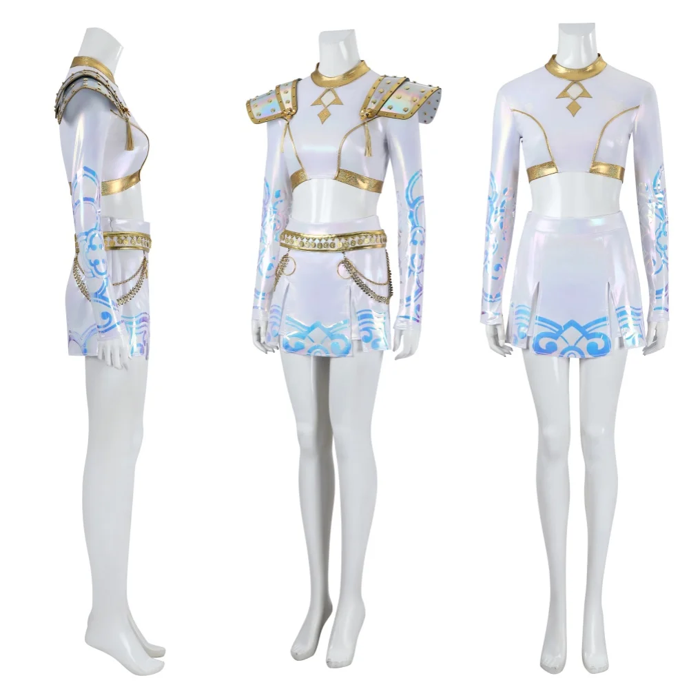 Zoey KPop Demon Hunters Cosplay Costume White Performance Outfit Full Set Zoey Wig Halloween Anime Girl Stage Dress Custom Made
Zoey KPop Demon Hunters Cosplay Costume White Performance Outfit Full Set Zoey Wig Halloween Anime Girl Stage Dress Custom Made
