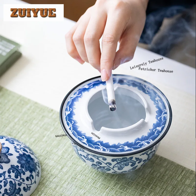 Ceramic Blue-and-white Interlock Branch Lotus Ashtray Antique Ash Tray Household Weed Smoking Chinese Tea Set Equipment Gift
Ceramic Blue-and-white Interlock Branch Lotus Ashtray Antique Ash Tray Household Weed Smoking Chinese Tea Set Equipment Gift