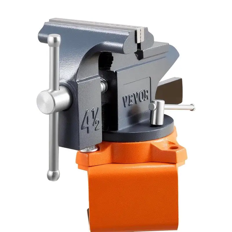 Bench Vise, 4.5 Inch, Portable Workbench Vice with 270° Swivel Base, Quick Release Rotating Bench Clamp, Cast Iron Construction, for Woodworking, Metalworking, Drilling, Sawing, Cutting Conduit
Bench Vise, 4.5 Inch, Portable Workbench Vice with 270° Swivel Base, Quick Release Rotating Bench Clamp, Cast Iron Construction, for Woodworking, Metalworking, Drilling, Sawing, Cutting Conduit