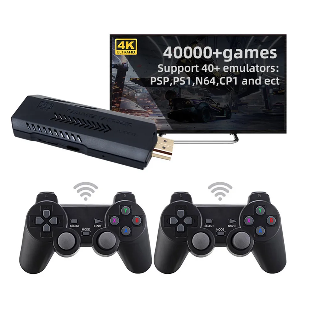 Video Game Console 2.4G Double Wireless Controller Game Stick 4K HD TV 40000 Retro Games for PS1/GBA/N64/DC Kid Christmas Gift
Video Game Console 2.4G Double Wireless Controller Game Stick 4K HD TV 40000 Retro Games for PS1/GBA/N64/DC Kid Christmas Gift