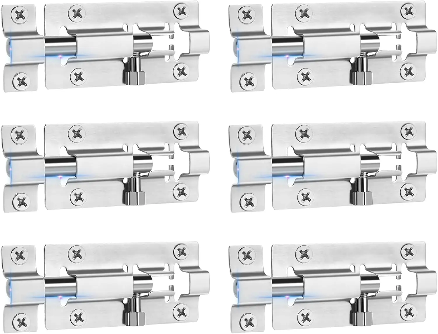 6 Pack Slide Lock, 3 Inch Barrel Bolt Latch with 36 Screws, Stainless Steel Slide Locks for Inside Door
6 Pack Slide Lock, 3 Inch Barrel Bolt Latch with 36 Screws, Stainless Steel Slide Locks for Inside Door