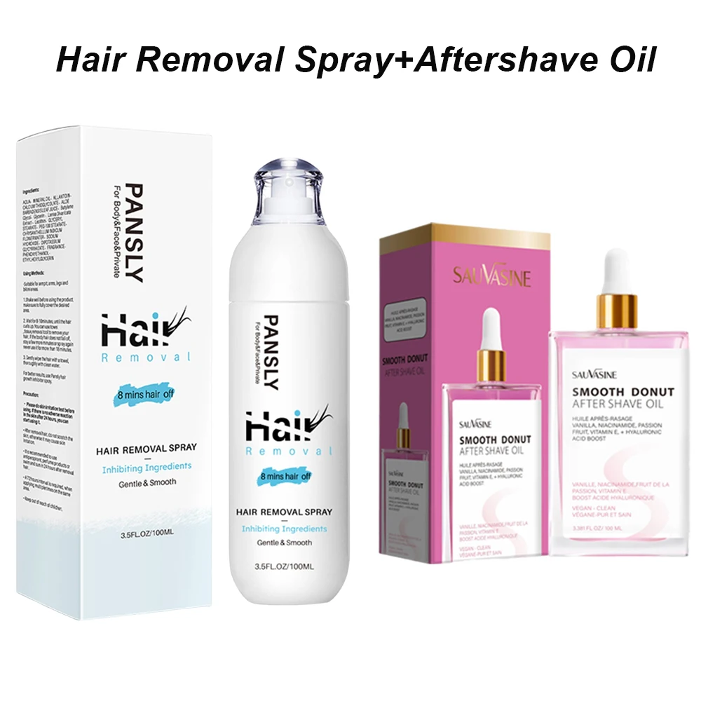 2PCS/SET 100ML Hair Removal Spray with Aftershave Oil Hair Growth Inhibitor Spray Painless Hair Reduction Inhibits Hair Growth
2PCS/SET 100ML Hair Removal Spray with Aftershave Oil Hair Growth Inhibitor Spray Painless Hair Reduction Inhibits Hair Growth