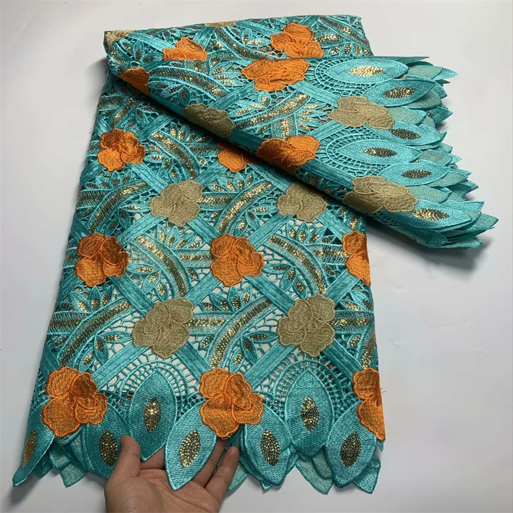 Guipure Cord Lace Fabric 2023 High Quality With Sequins African Guipure Cord Lace For Sewing Luxury Evening Party Dresses d-0150
Guipure Cord Lace Fabric 2023 High Quality With Sequins African Guipure Cord Lace For Sewing Luxury Evening Party Dresses d-0150