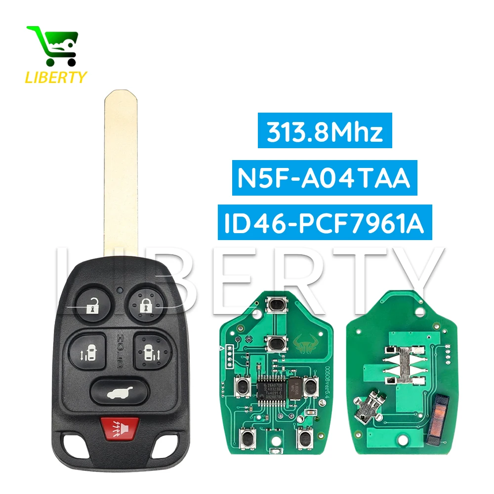 Ly For Honda Odyssey 2011 2012 2013 2014 5/6 Buttons 313.8MHz ID46 Chip PCF7961A Auto Smart Remote Car Key Fob FCC N5F-A04TAA
Ly For Honda Odyssey 2011 2012 2013 2014 5/6 Buttons 313.8MHz ID46 Chip PCF7961A Auto Smart Remote Car Key Fob FCC N5F-A04TAA